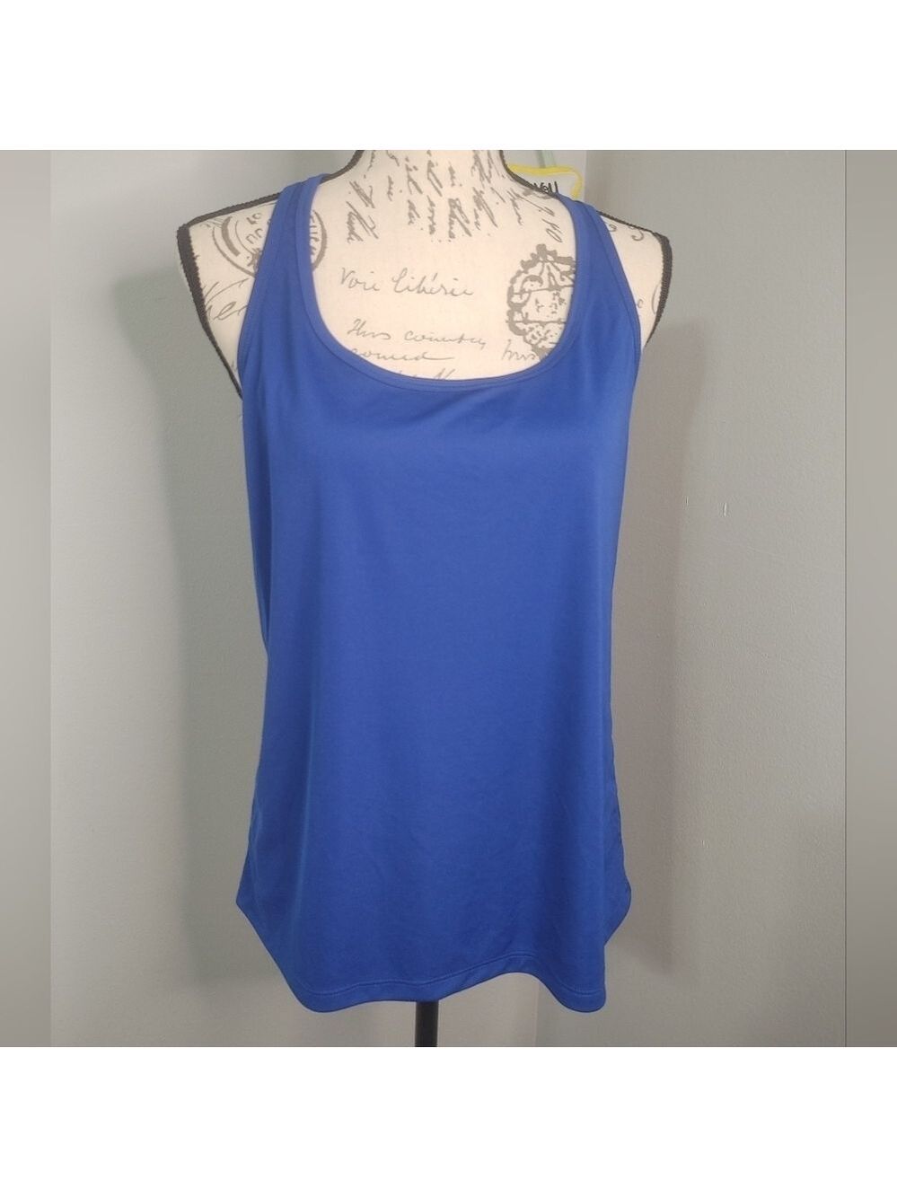 Alo Yoga Sport Blue Relaxed Tank Top With Scoop Neckline M